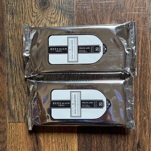 🆕 Beekman 1802 Fresh Air Cleansing Wipes *New in Sealed Package* Set of 2